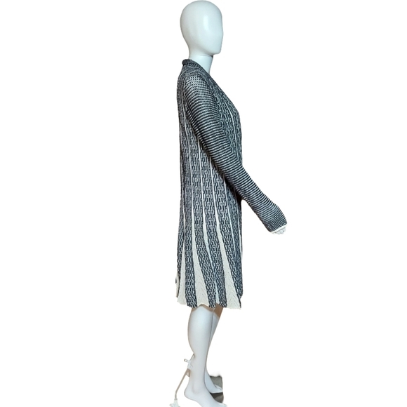 Nic + Zoe Pleated Flare Hem Longline Open Linen Blend Cardigan - Picture 8 of 13